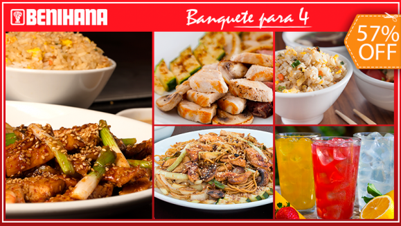 [Image: ¡Paga $35 en Lugar de $80.61 por Menú Teppanyaki para 4 Personas con: 1 Teriyaki Chicken, 1 Hibachi Chicken, 1 Chicken Yakisoba, 1 Benihana Steak + 4 Órdenes de Arroz Frito + 4 Sopas + 4 Ensaladas + 4 Limonadas de Sabores!m]