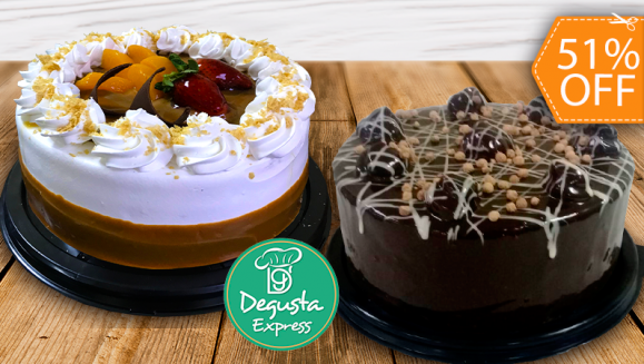 [Image: ¡Hasta La Puerta de Tu Casa u Oficina! ¡Paga $19 en Lugar de $38.75 por Pastel de Chocolate o de Caramelo con Frutas para 30 Personas con Entrega a Domicilio + 6 Cupcakes Decorados con Fondant!m]