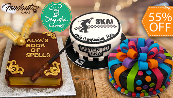 [Image: ¡Paga $40 en Lugar de $89 por Pastel de Fondant de 40 porciones y con Decoración 2D + Entrega a Domicilio!m]