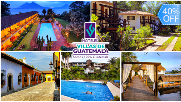 [Image: ¡Paga Q585 en lugar de Q976 por Estadía para 2 Adultos y 2 Niños en Destino a Elección: Villa Colonial en Antigua, Villa Santa Catarina en Atitlán, Villa Caribe en Livingston, Villa Maya o Maya Internacional en Petén!m]