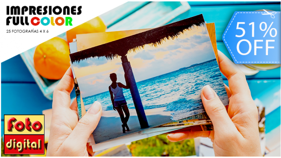 [Image: ¡Paga Q47 en lugar de Q95 por Impresión de 25 Fotografías 4 x 6” en Papel Fotográfico y Full Color!m]