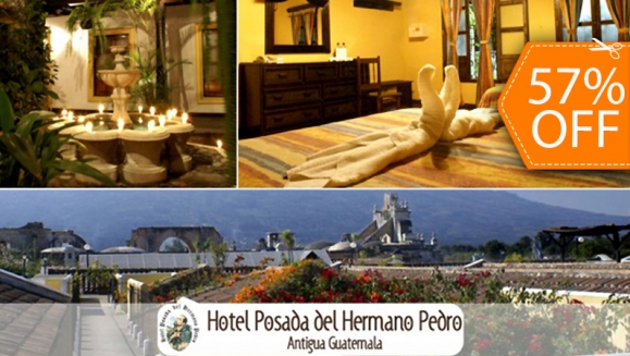 [Imagen:¡Paga $39 en Vez de $90.91 por Estadía de 1 Noche para 2 Personas en Hotel Posada del Hermano Pedro, Antigua Guatemala!]