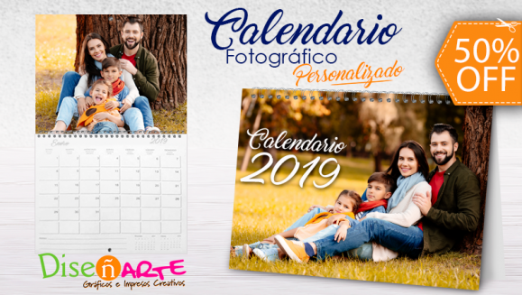 [Image: ¡Paga $4.50 en Lugar de $9 por Calendario 2019 Personalizado con 15 Fotografías!m]