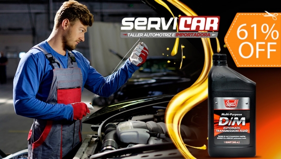 [Image: ¡Paga $30 en Lugar de $77 por Cambio de Aceite de Caja Automática ATF Semi-Sintético (15, 000 Km) + Revisión Check Engine, Sensores, Bujías, Cámara de Aceleración y Luces!m]