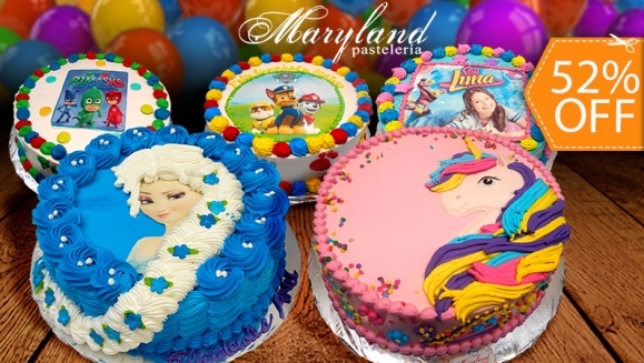 [Image: ¡Paga $25 en Lugar de $52.50 por Pastel Redondo de 40 Porciones con Relleno Premium + Decoración con Fotografía o Imagen Impresa en Papel de Arroz + 6 Cupcakes Personalizados!m]