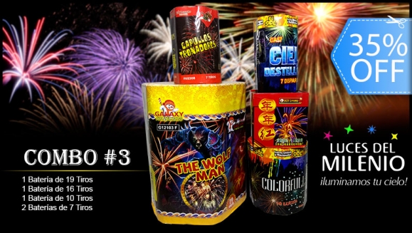 [Image: ¡Paga Q355 en lugar de Q550 por Show de Fuegos Artificiales: 1 Batería de 19 Tiros + 1 Batería de 16 Tiros + 1 Batería de 10 Tiros + 2 Baterías de 7 Tiros!m]