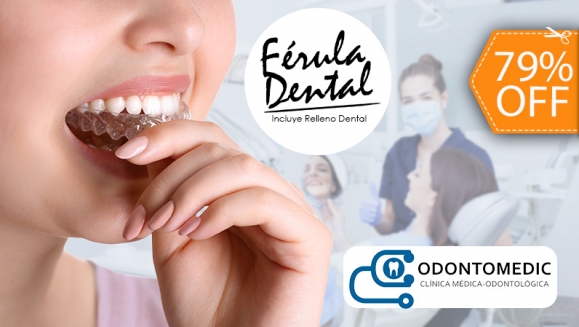[Image: ¡Paga $20 en Lugar de $95 por Férula Dental para Tratamiento Contra Rechinado de Dientes (Bruxismo) + Limpieza con Ultrasonido + 1 Relleno Dental + Evaluación Dental + Aplicación Tópica de Flúor!m]