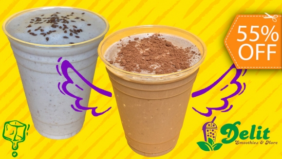 [Image: ¡Paga $5 y Consume $11 en Todo el Menú de Delit, Smoothies &amp; More!m]