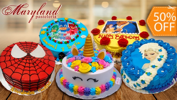[Image: ¡Paga $26 en Lugar de $52.50 por Pastel Redondo de 40 Porciones con Relleno Premium + Decoración con Fotografía o Imagen Impresa en Papel de Arroz!m]
