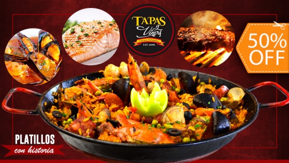 [Image: ¡Paga $10 y Consume $20 en Todo el Menú de Tapas y Vinos!m]