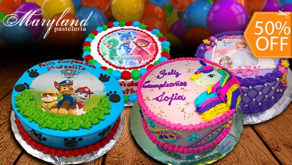 [Image: ¡Paga $26 en Lugar de $52.50 por Pastel Redondo de 40 Porciones con Relleno Premium + Decoración con Fotografía o Imagen Impresa en Papel de Arroz!m]