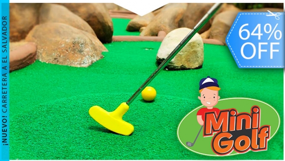 [Image: ¡Paga Q45 en lugar de Q125 por Pase hasta para 5 Personas para Jugar Mini-Golf en The Shops At Muxbal!m]