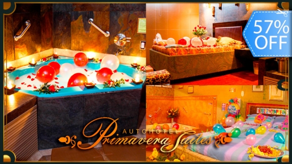 [Image: ¡Paga Q269 en lugar de Q620 por Romántica Velada: 4 Horas de Alojamiento en Suite de Lujo con Jacuzzi y Baño de Burbujas + Decoración a Elegir (Romántica Deluxe, Cumpleaños o Aniversario) y Más!m]