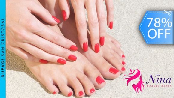 [Image: ¡Paga Q89 en lugar de Q400 por Manicure y Pedicure Spa + Aplicación de Esmalte Permanente OPI o Gelish + Decoración en 2 Uñas!m]