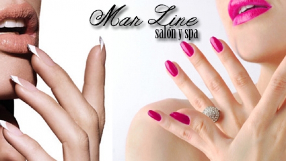 [Image: ¡Paga Q69 en lugar de Q180 por un manicure + gelish en manos estilo french o color en Mar Line Spa!m]