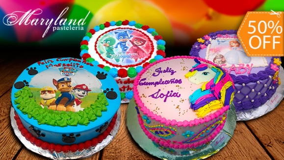 [Image: ¡Paga $26 en Lugar de $52.50 por Pastel Redondo de 40 Porciones con Relleno Premium + Decoración con Fotografía o Imagen Impresa en Papel de Arroz!m]