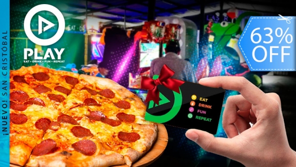 [Image: ¡Paga Q149 en lugar de Q400 por 4 Tarjetas con 1 Hora de Juego ILIMITADO en las Atracciones: Láser, Arcadas, Videojuegos, Saltarinas y Cama Elástica + 1 Pizza Grande + 1 Pichel de Bebida!m]