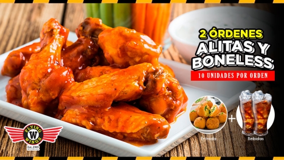 [Image: ¡Paga $12.99 en Lugar de $ 29.57 por 1 Entrada de Potato Balls + 10 Alitas + 10 Boneless + 2 Sodas!m]
