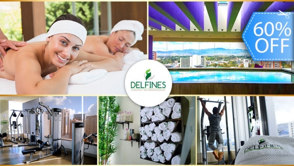 [Image: ¡Paga Q198 en lugar de Q495 por Día de Spa que Incluye: 1 Masaje Relajante de 45 Minutos + Mascarilla Facial + Uso de Sauna, Jacuzzi, Piscina y Gimnasio Ilimitados + Bebida!m]