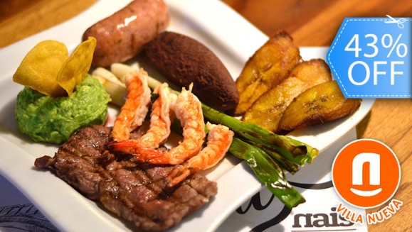 Image of Nais: 2 Platos de Mar y Tierra o 2 Caldos de Mariscos + 2 Bebidas y Más.