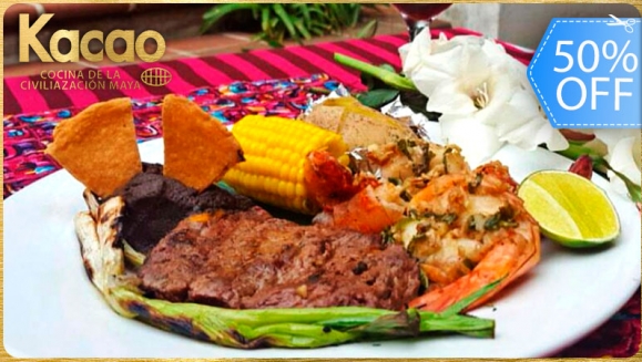 Image of Menú Mar y Tierra para 2: Lomito, Camarones, Guarniciones, Bebidas y Más.