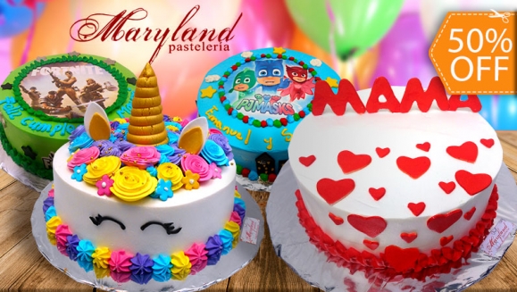 Image of Pastel Redondo Personalizado de 40 Porciones