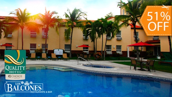 Image of Quality Hotel Real: Parrillada para 4 + Uso de Piscinas y Canchas