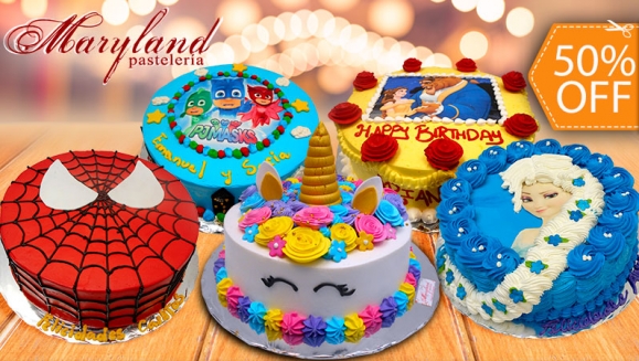 [Image: ¡Paga $26 en Lugar de $52.50 por Pastel Redondo de 40 Porciones con Relleno Premium + Decoración con Fotografía o Imagen Impresa en Papel de Arroz!m]