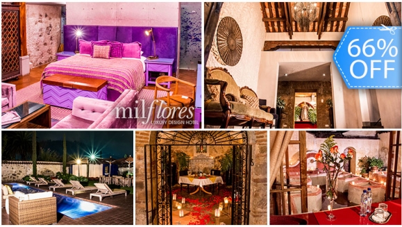 [Image: ¡Paga Q1,293 en lugar de Q3,789 por Estadía Romántica 5 Estrellas en Suite Temática de Lujo en La Antigua + Uso de Piscina y Jacuzzi + Impuestos Incluidos y Parqueo!m]