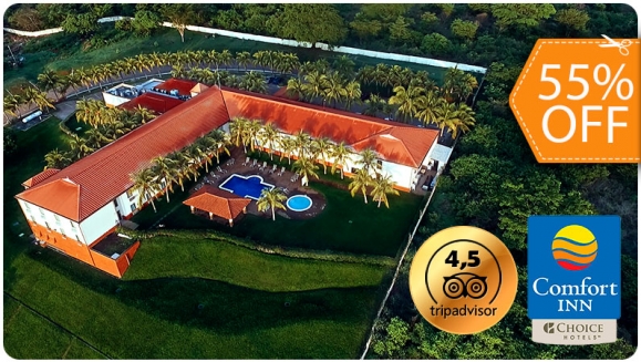 [Image: ¡Paga $47 en Lugar de $105 por Estadía de 1 Noche para 2 Personas + 2 Desayunos Tipo Buffet!m]
