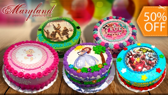 Image of Pastel Redondo Personalizado de 40 Porciones