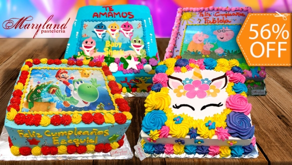 [Image: ¡Paga $32 en Lugar de $73 por Pastel Cuadrado de 60 Porciones con Relleno Premium + Decoración con Fotografía o Imagen Impresa en Papel de Arroz!m]