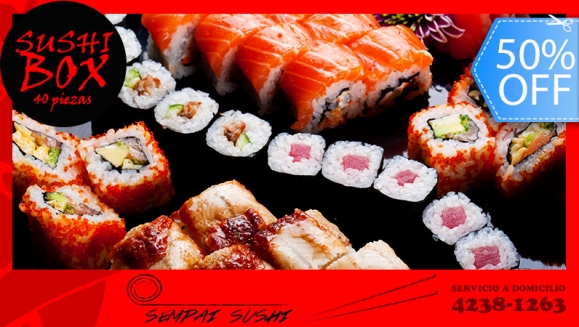[Image: ¡Paga Q199 en lugar de Q399 por Sushi Box: 40 Piezas de Sushi a Domicilio!m]