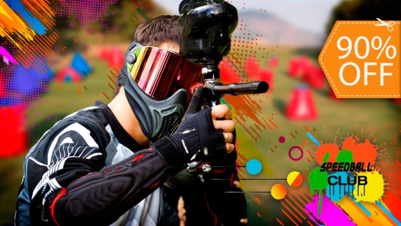[Image: ¡Paga $10 en Lugar de $102 por Paintball para 5: 150 Paintballs + Uso de Campo de Speedball + Alquiler de 5 Marcadoras + 5 Máscaras + 5 Chalecos + Pase de Aire Ilimitado!m]
