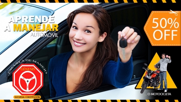 [Image: ¡Paga $60 en Lugar de $120 por Clases de Manejo de Auto o Moto Standard con: 12 Clases Prácticas + 5 Clases Teóricas y de Mecánica Básica + Asesoría para Trámite de Licencia + 20% de Descuento en Exámenes y Material de Estudio!m]