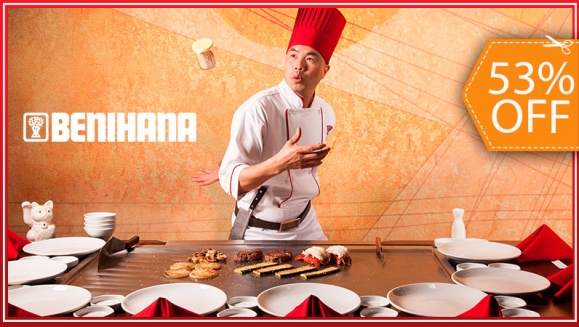 [Image: ¡Paga $31.95 en Lugar de $67.72 por Menú Teppanyaki para 4 Personas con: 1 Teriyaki Steak, 1 Hibachi Chicken, 1 Chicken Yakisoba, 1 Beef Julienne + 4 Órdenes de Arroz Frito + 4 Sopas + 4 Ensaladas + 4 Limonadas de Sabores o 4 Sodas!m]
