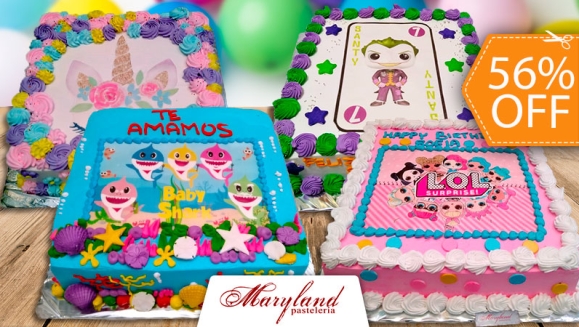 [Image: ¡Paga $32 en Lugar de $73 por Pastel Cuadrado de 60 Porciones con Relleno Premium + Decoración con Fotografía o Imagen Impresa en Papel de Arroz!m]