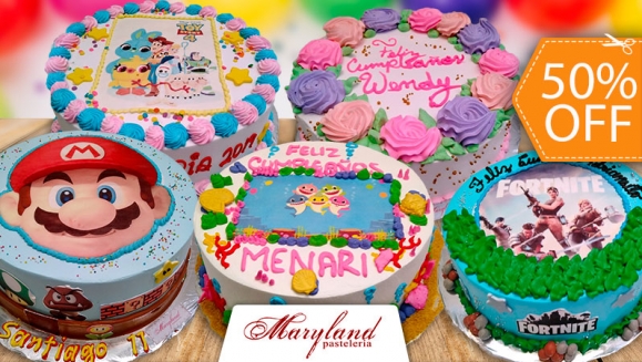 [Image: ¡Paga $26 en Lugar de $52.50 por Pastel Redondo de 40 Porciones con Relleno Premium + Decoración con Fotografía o Imagen Impresa en Papel de Arroz!m]
