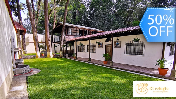 [Image: ¡Paga Q2,500 en lugar de Q5,000 por Alquiler de Jardín “El Refugio” para Realización de Eventos con Capacidad hasta para 150 Personas!m]