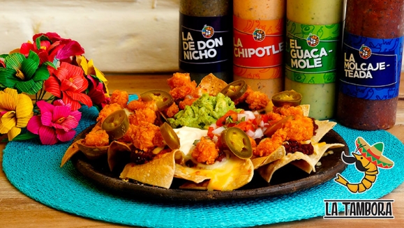 [Image: ¡Paga $13 en Lugar de $24 por 2 Órdenes de Tacos de Camarón o Pescado de Especialidad a Elección + 1 Orden de Nachos (Tambonachos) + 2 Sodas o Bebidas Naturales! ¡Solo 503 Cupones Disponibles!m]