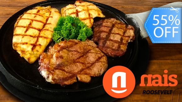 [Image: ¡Paga Q159 en vez de Q350 por Parrillada para 2: Media Libra de Puyazo Importado + Media Libra de Filete de Pollo + 4 Guarniciones para Compartir: Puré de Papa, Guacamol, Frijoles Volteados y Cebollitas a La Llama + 2 Ensaladas + 1 Litro de Bebida!m]