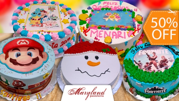 [Image: ¡Paga $26 en Lugar de $52.50 por Pastel Redondo de 40 Porciones con Relleno Premium + Decoración con Fotografía o Imagen Impresa en Papel de Arroz!m]