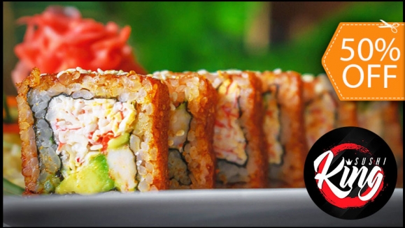 [Image: ¡Paga $19.49 en Lugar de $38.98 por 1 California Roll + 1 Red Dragon Roll + 1 Crispy Chicken Roll + 1 Tampico Roll + 1 Orden de Vegetales Tempurizados + 4 Tés Helados!m]