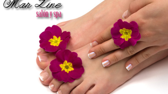 [Image: ¡Paga Q99 en lugar de Q270 por manicure y pedicure + gelish en manos estilo french o color en Mar Line Spa!m]