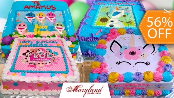 [Image: ¡Paga $32 en Lugar de $73 por Pastel Cuadrado de 60 Porciones con Relleno Premium + Decoración con Fotografía o Imagen Impresa en Papel de Arroz!m]