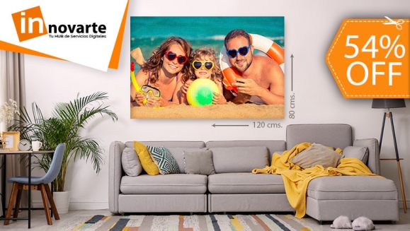 [Image: ¡Paga $18 en Lugar de $39.55 por Fotolienzo Gigante: Fotografía o Imagen Impresa en Lona Mate o Brillante y Montada en Marco de Madera de 80 x 120 Centímetros!m]