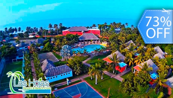 [Image: ¡Paga Q299 en vez de Q1,119 por Estadía de 1 Noche Hasta para 4 Personas en Bungalow Junior en Las Hojas Resort &amp; Beach Club, El Salvador!m]