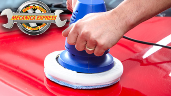 [Image: ¡Paga $19 en lugar de $65 por una restauración total de pintura + aplicación de Robin grueso, fino y abrillantador + pasteado a máquina + 30% de descuento en limpieza de tapicería en Mecánica Express!m]