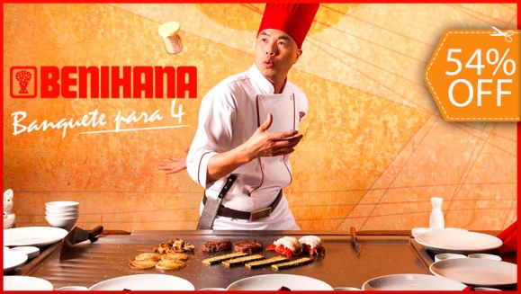 [Imagen:¡Paga $33 en Lugar de $71.72 por Menú Teppanyaki para 4 Personas con: 1 Teriyaki Steak, 1 Hibachi Chicken, 1 Lemon Chicken, 1 Yakisoba Steak, + 4 Órdenes de Arroz Frito + 4 Sopas + 4 Ensaladas + 4 Limonadas de Sabores o 4 Sodas!]