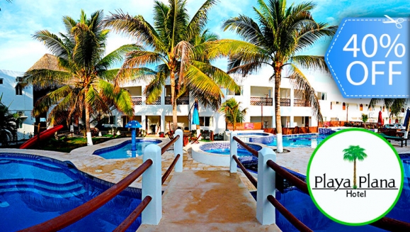 [Image: ¡Paga Q468 en lugar de Q780 por Estadía de 1 Noche para 2 Personas en Habitación Doble en Playa Plana Hotel!m]